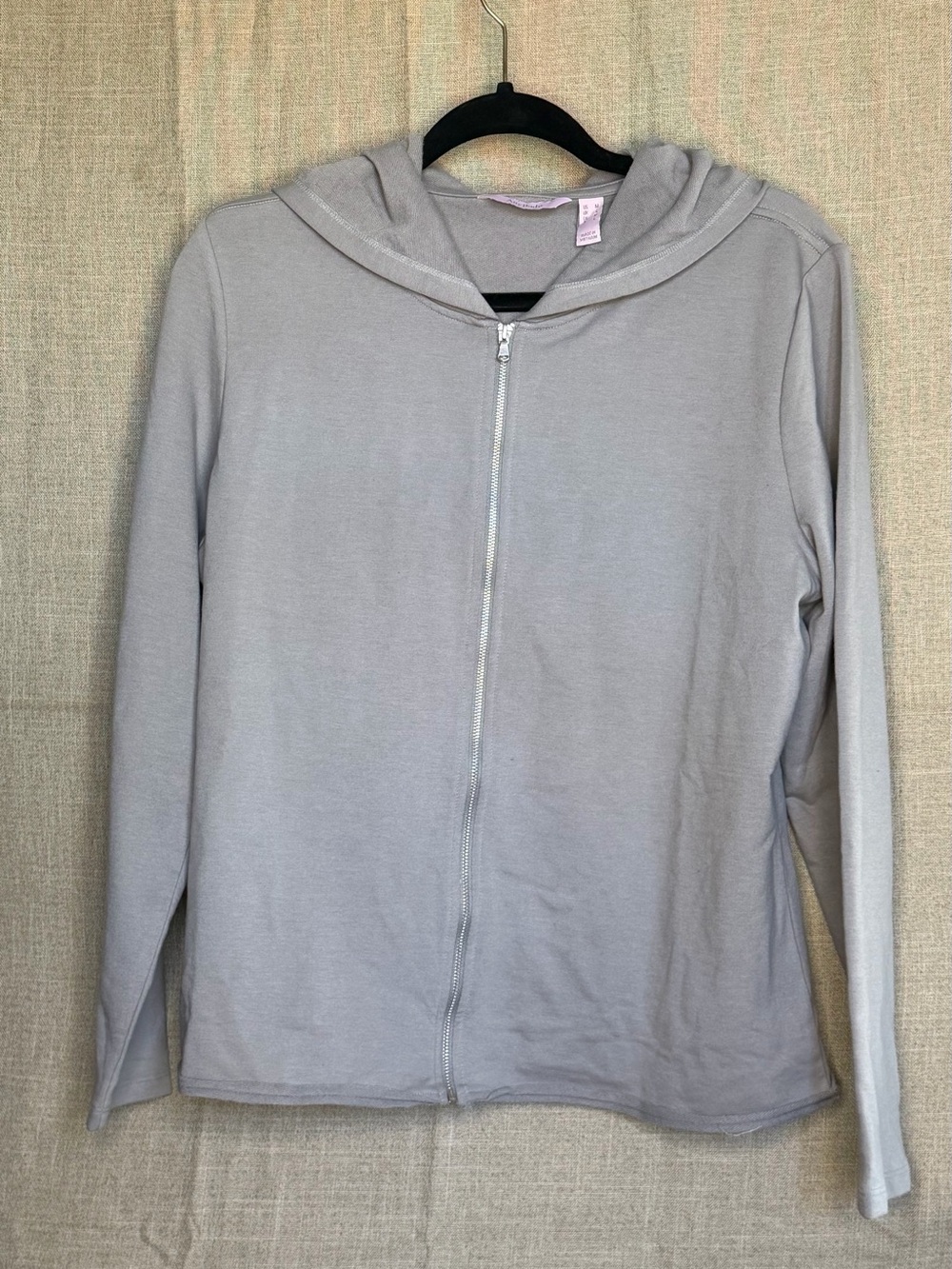 AnyBody Grey Lightweight Zip Hoodie